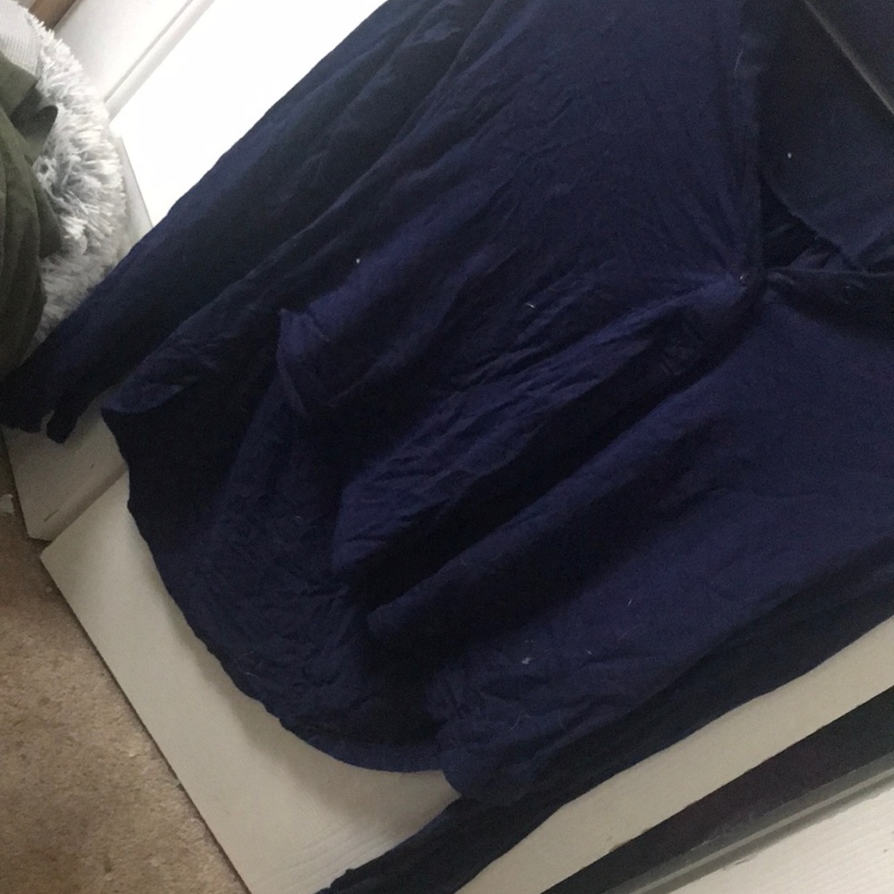 Navy blue long sleeve top